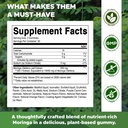Vitamatic 2 Packs Sugar Free Moringa Gummies- 10000 mg Equivalent Per Serving (from 50:1 Extract 200 mg)- Complete Green Superfood 20X Extract - 60 Pectin Based Gummies 3