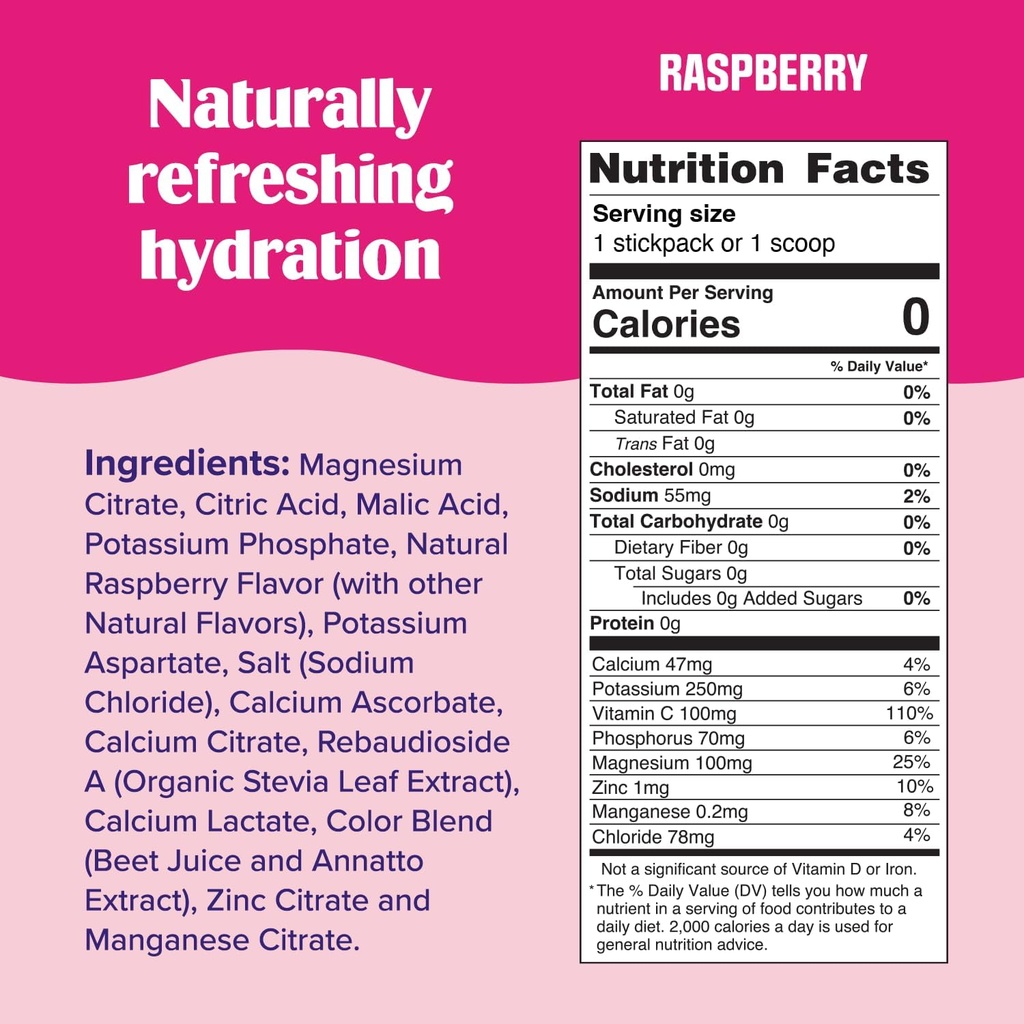 Ultima Replenisher Daily Electrolyte Powder Drink Mix – Sugar Free – Raspberry, 90 Servings – Hydration Powder with 6 Key Electrolytes and Trace Minerals – Keto Friendly, Vegan, Non-GMO 4