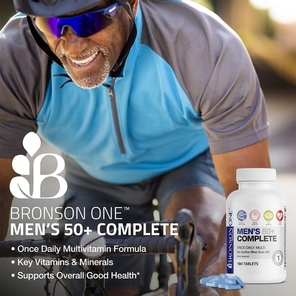 Bronson ONE Daily Mens 50+ Complete Multivitamin Multimineral, 90 Tablets 4