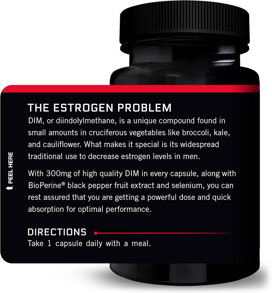 FORCE FACTOR DIM, 3-Pack, Pills to Decrease Estrogen in Men, Diindolylmethane Supplement with Key Natural Ingredients and Superior Absorption, Diindolylmethane 300mg, Works Fast, 90 Capsules 4