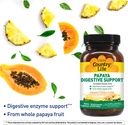 Country Life Chewable Papaya Enzymes for Digestion Support - Natural Pineapple & Papaya Flavor, Assists with Nutrient Absorption, Contains Papain & Protease - 200 Ct 5