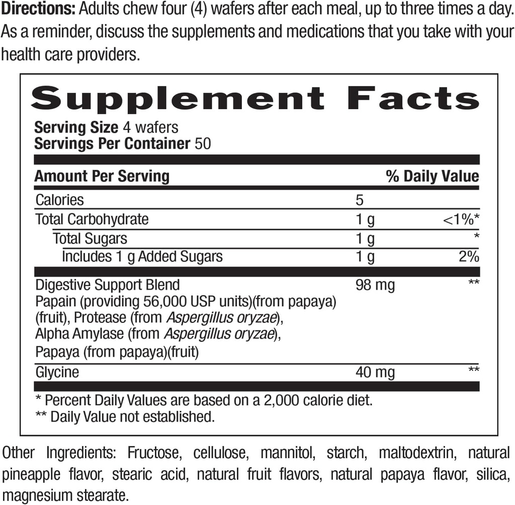 Country Life Chewable Papaya Enzymes for Digestion Support - Natural Pineapple & Papaya Flavor, Assists with Nutrient Absorption, Contains Papain & Protease - 200 Ct 6