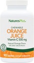 Natures Plus Orange Juice Chewable Vitamin C - 500 mg, 90 Tablets - High Potency Immune & Vascular Health Support Supplement, Antioxidant - Gentle On Stomach - Vegetarian, Gluten-Free - 90 Servings 2