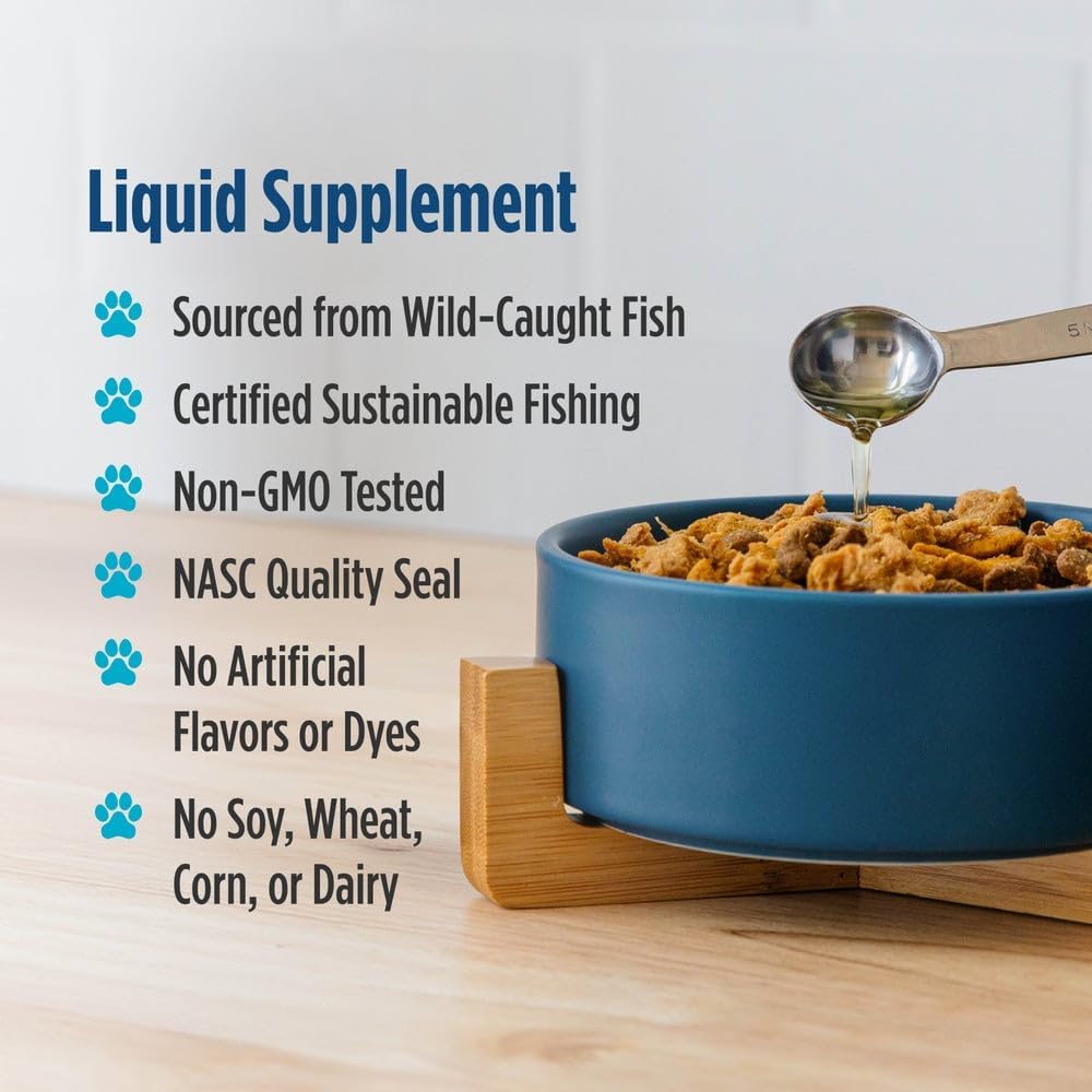 Nordic Naturals Omega-3 Pet, Unflavored - 8 oz - 1380 mg Omega-3 Per Teaspoon - Fish Oil for Medium to Large Dogs with EPA & DHA - Promotes Heart, Skin, Coat, & Immune Health 6