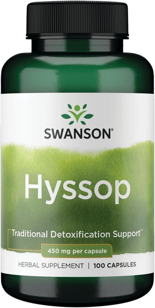 Swanson Hyssop 450 Milligrams 100 Capsules 2