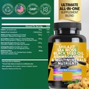 Shilajit Sea Moss Black Seed Oil Ashwagandha Burdock Vitamin C & D3 with Elderberry rhodiola rosea Dandelion Yellow Dock Turmeric ACV 3