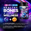 Calcium 1200mg with Vitamin D3 for Best Absorption - Advanced Bone Support Supplement, 1200 mg Calcium Carbonate & 1600 IU Vitamin D3, Slow Release for Immune Support, Easy to Swallow, 120 Tablets 4