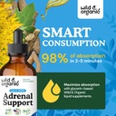 Wild & Organic Adrenal Support Drops for Positive Outlook - Natural Adrenal Support Supplements for Women and Men - Vegan, No Sugar & Alcohol - 2-Month Supply - 4 fl oz 5