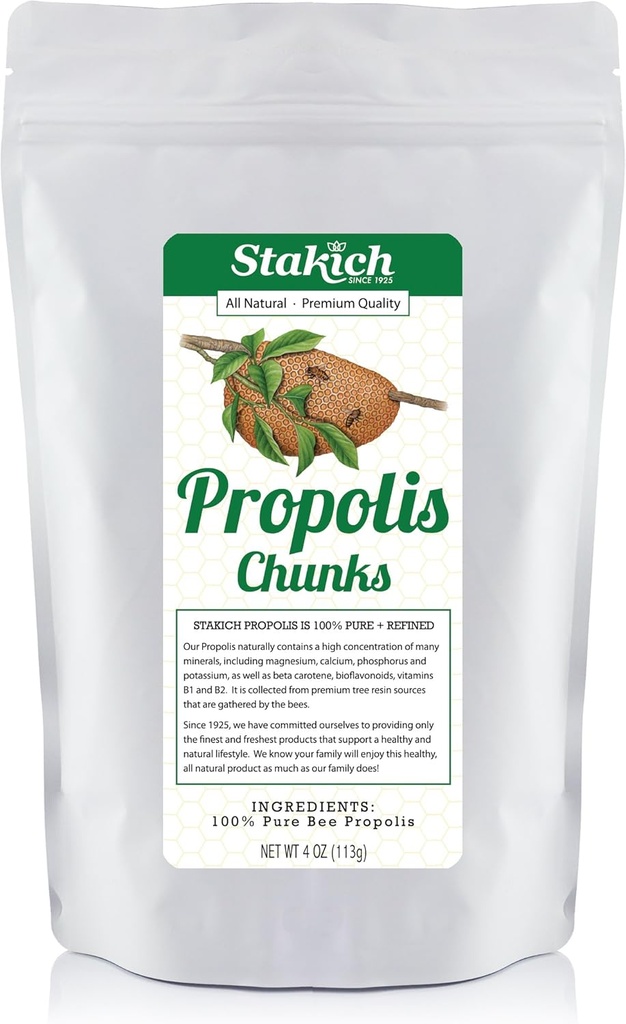Stakich Bee Propolis Chunks - Pure, Natural - 4 Ounce 2