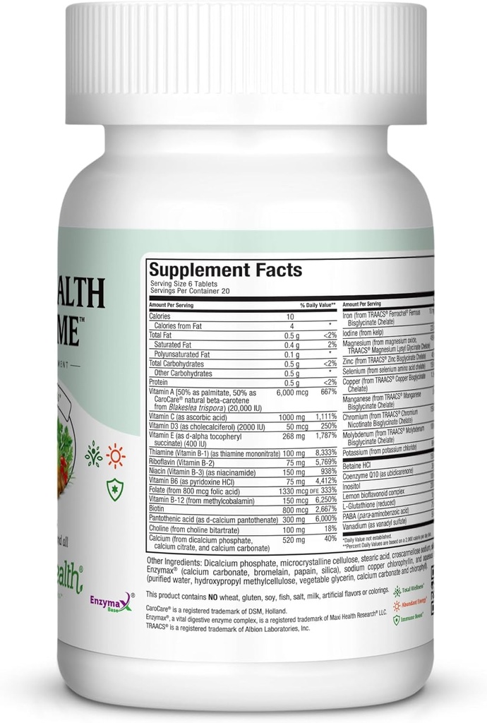 Multivitamin for Men & Women – Supreme High Potency Daily Multi with Minerals, CoQ10 & Antioxidants – Energy, Immune Support, Bone, Heart & Wellness – Vitamin A, C, D, E, B12, B6 & Biotin 180 Tablets 3