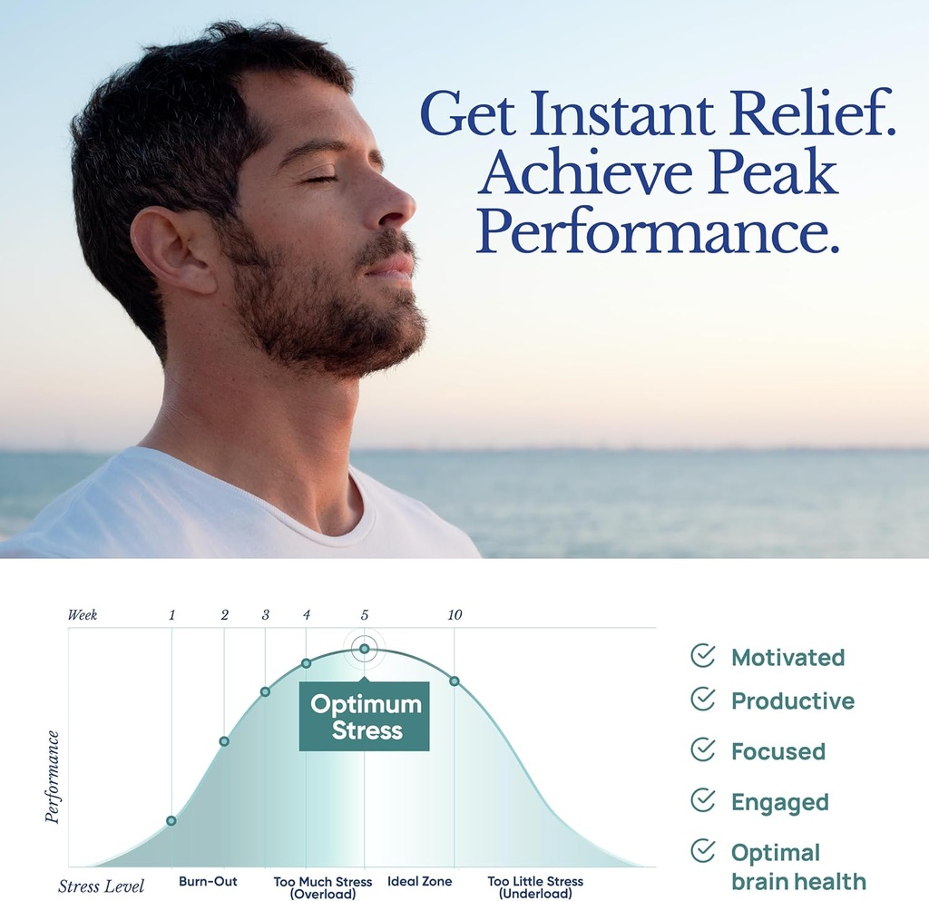 TAHIRO Stress-Relief Supplement – Natural Brain Support Supplement with Magnesium, Vitamin B, Ashwagandha, Brahmi – Non-GMO Vegan Brain Booster Supplement for Focus and Energy – 28-Packets 5