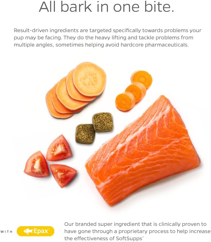 Pet Parents® Skin & Coat SoftSupps® Dog Skin and Coat Supplement with Omega 3 Fish Oil for Dogs, Vitamin E for Dogs, and Biotin for Dogs for Dog Itch Relief, Dog Skin Care, 90ct Skin Vitamins for Dogs 3