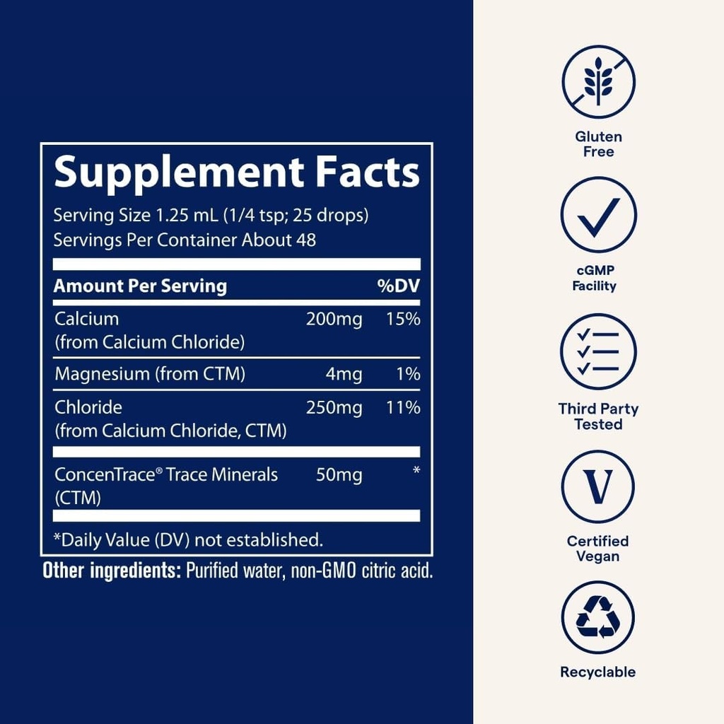Trace Minerals Ionic Calcium - Supplement to Support Bone Health & Strength - Calcium Supplement to Aid Dental & Nerve Health - Support Mineral Absorption & Bone Density - 2 fl oz (About 48 Servings) 6
