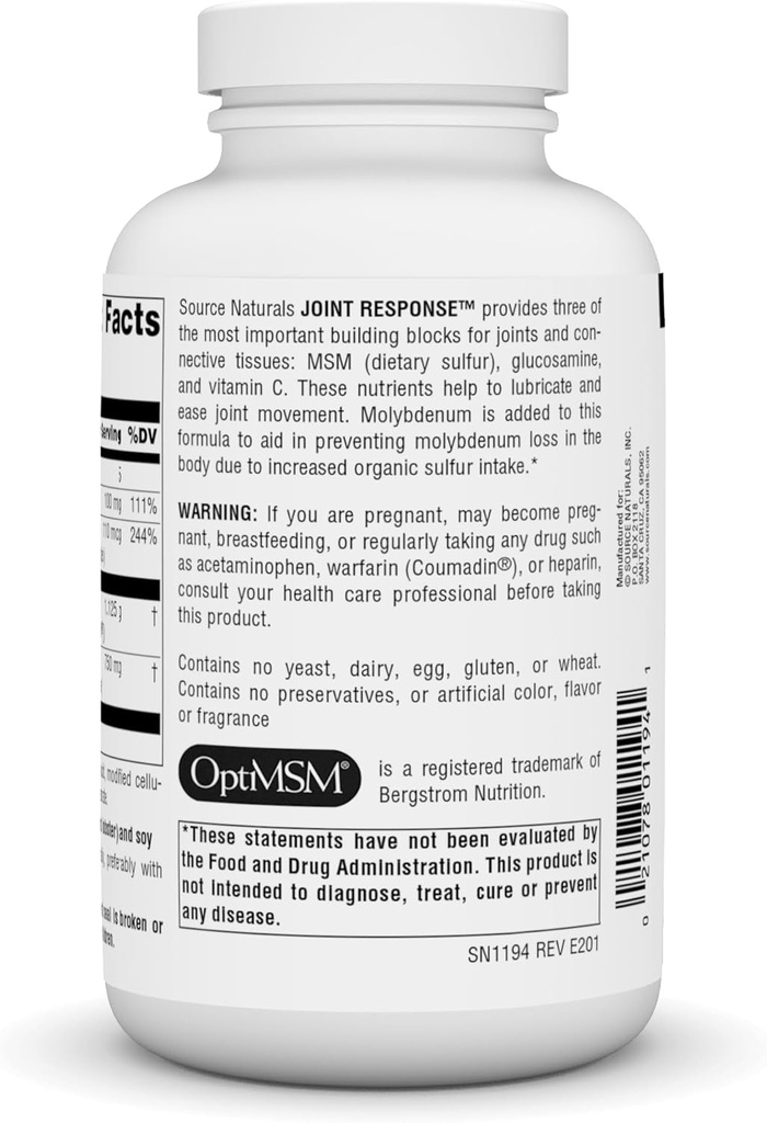 Source Naturals Joint Response, 60 Tablets 4