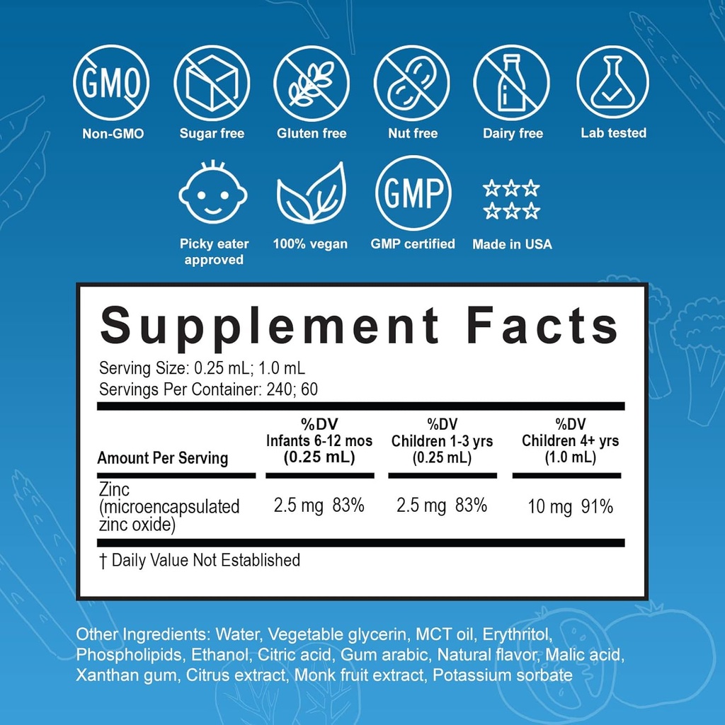 Nuvamin – Liquid Liposomal Zinc Drops for Toddlers, Kids, & Adults, 2Fl.Oz (60ml), 240 Daily Serving. Great Taste - All Natural - Vegan - Superior Absorption, Lemon Cream Flavor 4