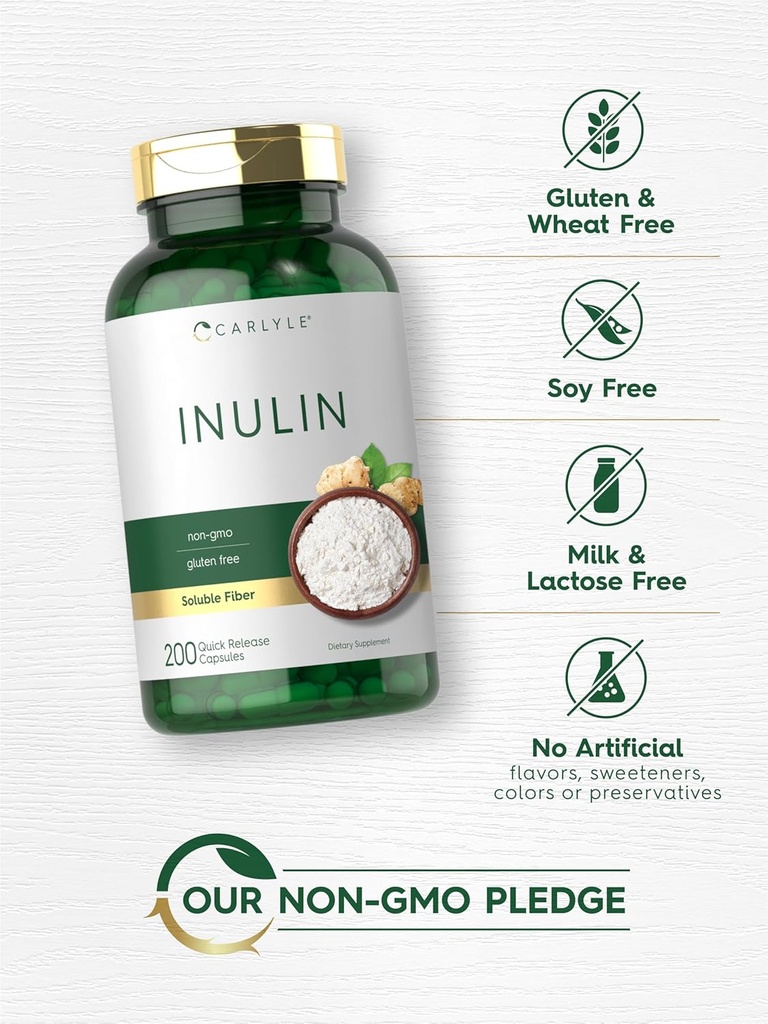 Carlyle Inulin Powder Capsules | 200 Count | Non-GMO and Gluten Free Supplement 5