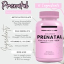 Research Labs Prenatal Vitamins for Women: 6X More Bioavailable Methylated Folate Folic Acid MTHF 5 | Supports Brain Development, Healthy Growth 3