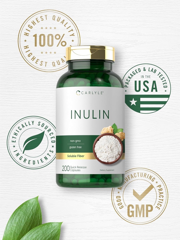 Carlyle Inulin Powder Capsules | 200 Count | Non-GMO and Gluten Free Supplement 6