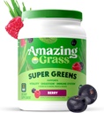 Amazing Grass Greens Blend Superfood: Super Greens Powder with Spirulina, Chlorella, Beet Root Powder, Digestive Enzymes, Prebiotics & Probiotics, Berry, 100 Servings (Packaging May Vary) 3
