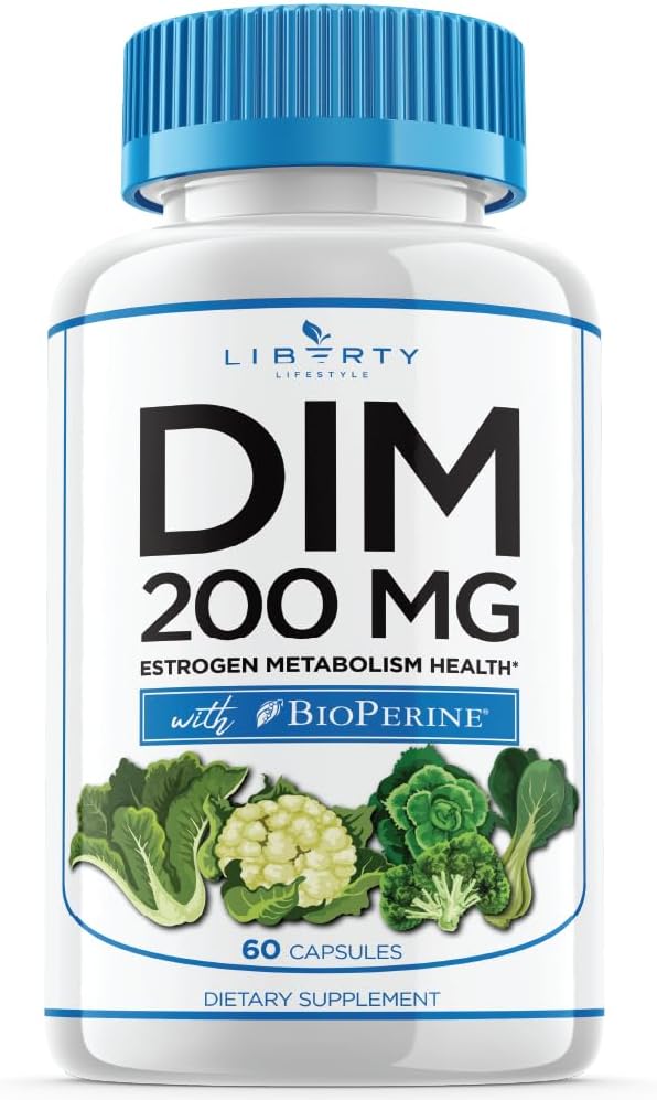 DIM Supplement 200mg - DIM Diindolylmethane Plus BioPerine - Estrogen Balance, Hormone Menopause Relief, Acne Treatment, Vegan - 180 Count 4