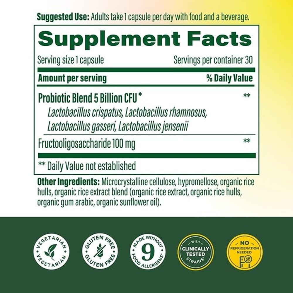 MegaFood Womens Probiotic + Prebiotic - Gluten-Free Prebiotics and Probiotics for Women, Supports Digestive Health & Regularity, Vaginal Probiotics for Healthy pH Levels, Vegetarian - 30 Capsules 3