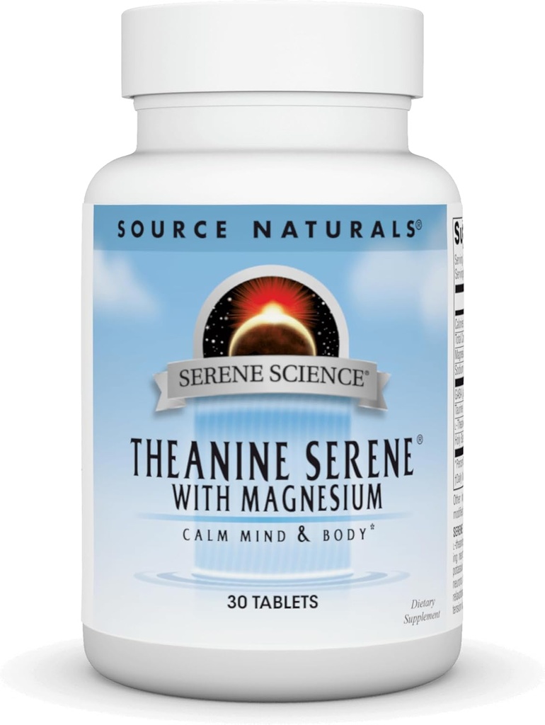 Source Naturals Theanine Serene, Calm Mind & Body*, with GABA - Vegetarian Formlua - 30 Tablets 2