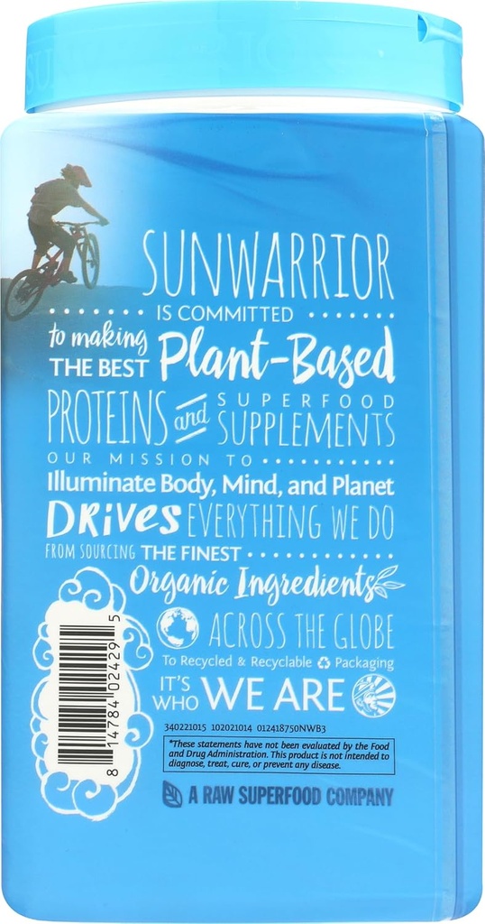 Vegan Organic Protein Powder Plant-based | BCAA Amino Acids Hemp Seed Soy Free Dairy Free Gluten Free Synthetic Free NON-GMO | Unflavored 30 Servings | Warrior Blend by Sunwarrior 5