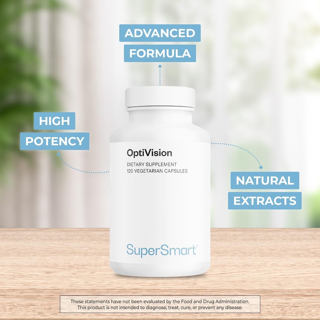 Supersmart - OptiVision (Advanced Formula) - with Bilberry Extract, Black Currant, Lutein, Zeaxanthin, Astaxanthin - Eyes Supplement | Non-GMO & Gluten Free - 120 Vegetarian Capsules 4