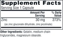 Twinlab Zinc Caps - Immune Support Supplement - Zinc Picolinate & Gluconate - Supplement for Immune Defense, Healthy Skin, DNA Synthesis, Metabolism and Growth - 30mg, 100 Caps - 2 Pack 3