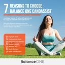 Balance ONE 4-in-1 Bundle | Probiotic, CandAssist, Liver One, SerraDefend | 15 Billion Probiotic | Natural Cleanse with Caprylic Acid | Liver Support with Milk Thistle | Systemic Enzyme Blend 6
