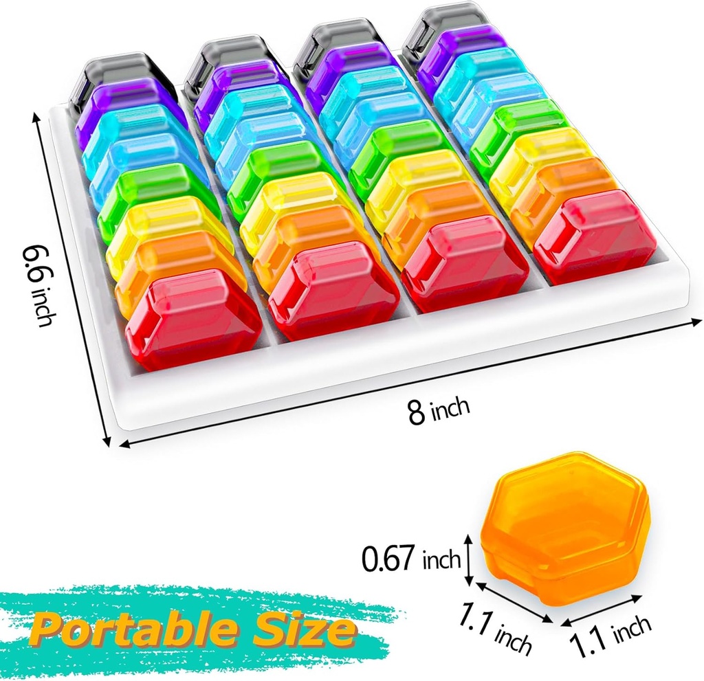 Monthly Pill Organizer 1-Time a-Day: 30 Day Pill Organizer with Labels, Portable Monthly Pill Box, Month Pill Holder ith Portable Zipper Bag for Vitamin, Medicine, Fish Oil, Supplements 6