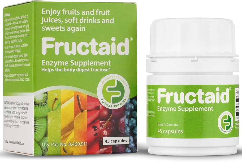 Enzyme Supplement - 45 Capsules, so That You can Enjoy Fruits, Fruit Juices, Soft Drinks, and Sweets Again, Dietary Supplement, Gluten-Free, Lactose-Free 2