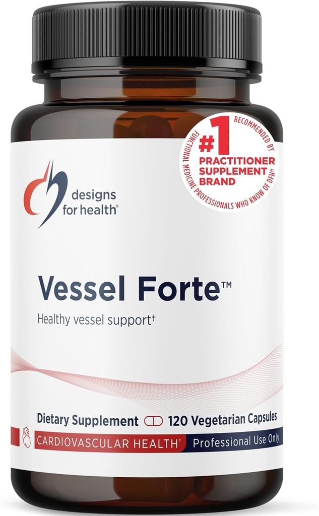 Designs for Health Vessel Forte - Healthy Blood Vessel Support Supplement with Diosmin, Quercetin, Gotu Kola Extract, Horse Chestnut + Grape Seed - Non-GMO (120 Capsules) 2