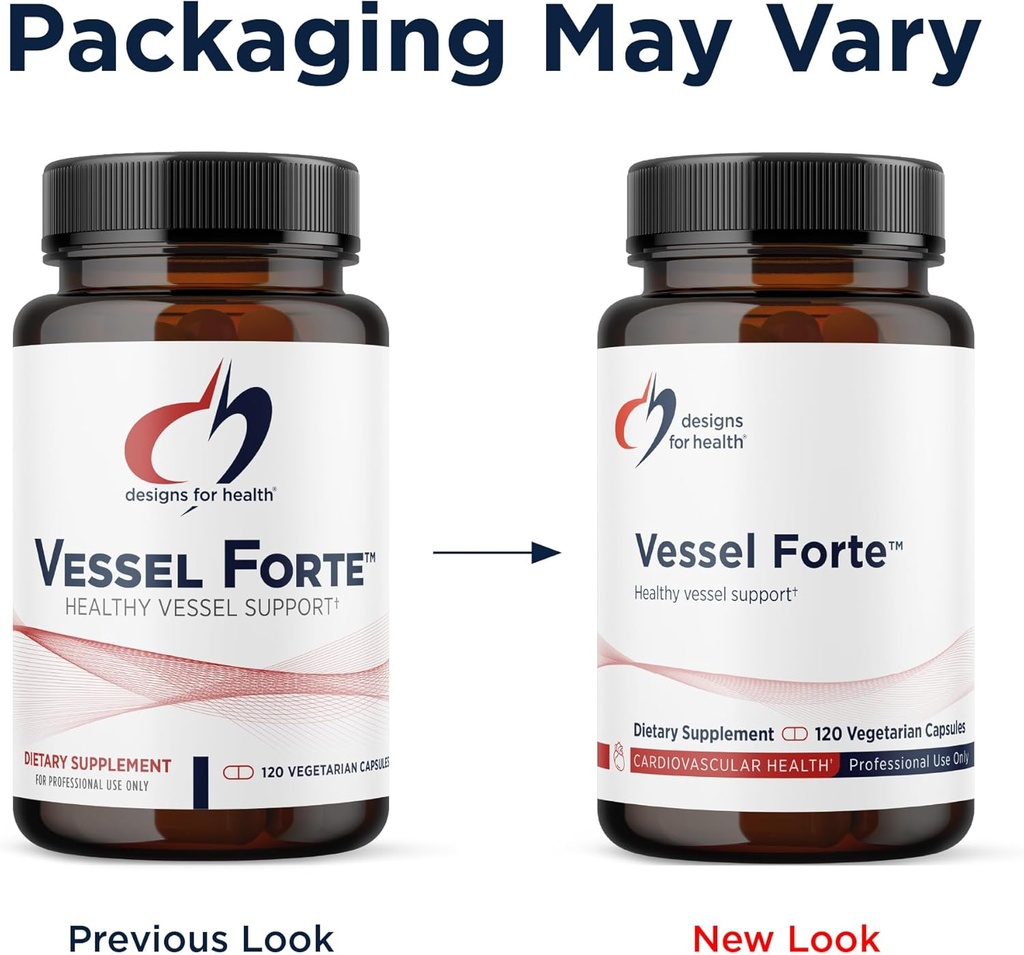 Designs for Health Vessel Forte - Healthy Blood Vessel Support Supplement with Diosmin, Quercetin, Gotu Kola Extract, Horse Chestnut + Grape Seed - Non-GMO (120 Capsules) 5
