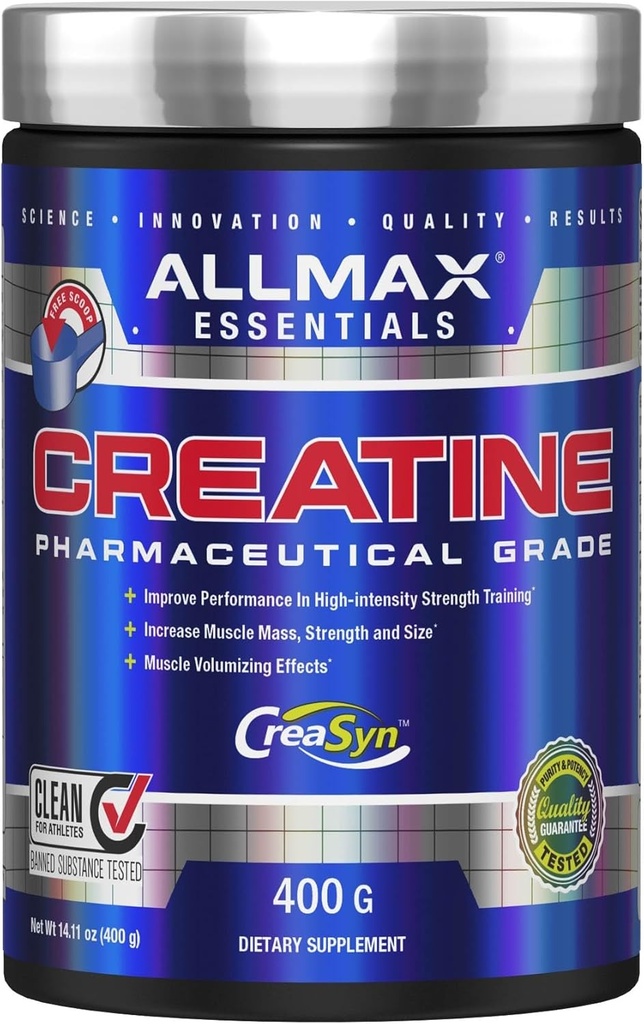 ALLMAX Nutrition - Creatine Monohydrate, Micronized Creatine Powder for Strength and Muscle Recovery, Gluten Free & Fast Absorbing 400g 2