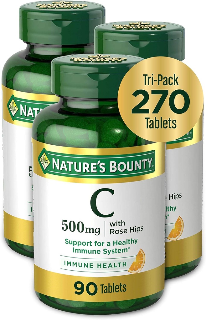 Nature's Bounty Vitamin C 500 mg Tablets 100 ea (Pack of 2) 4
