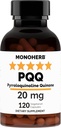 MONOHERB PQQ 20 milligrams - PQQ Supplement, Pyrroloquinoline Quinone, 120 Capsules 2