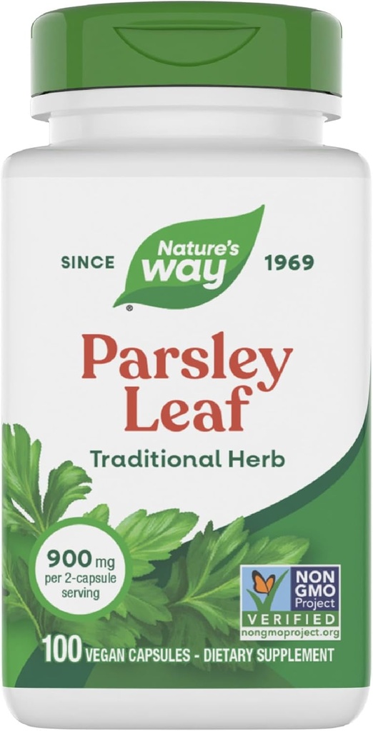 Nature's Way Premium Herbal Parsley Leaf Provides Chlorophyll, 100 Vegan Capsules 2