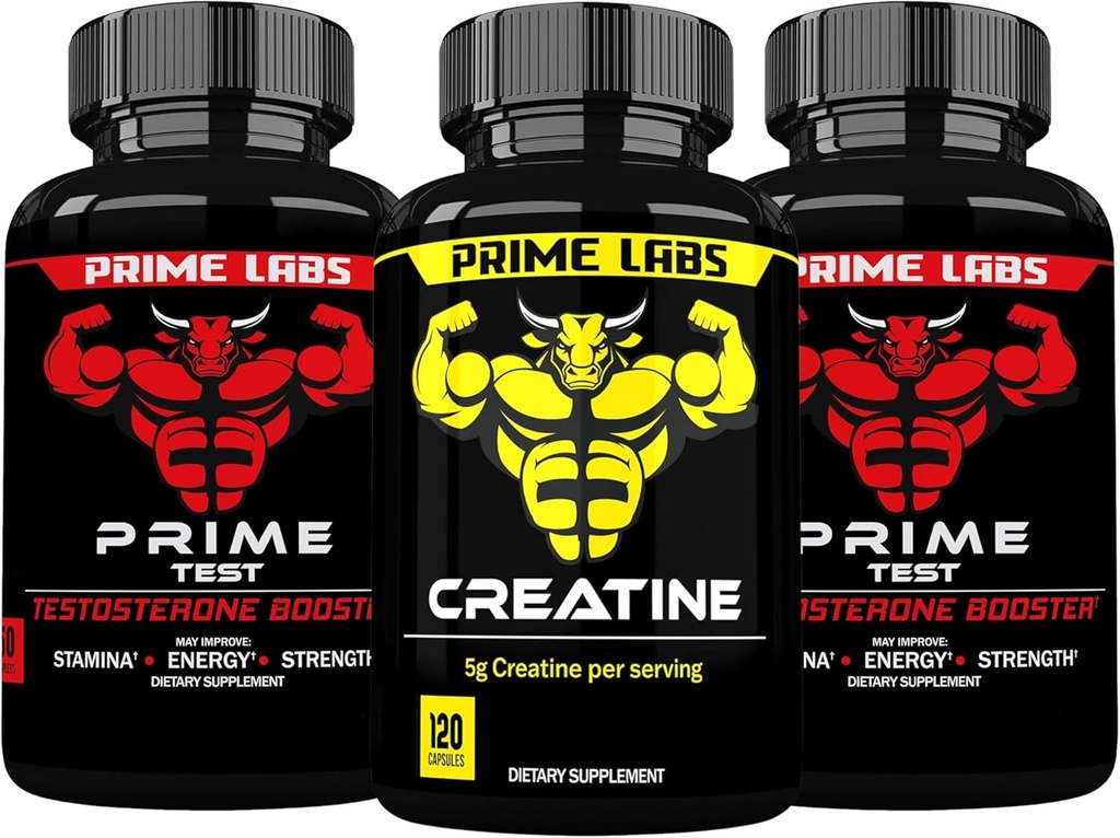 Prime Labs Prime Test (2-Pack) + Creatine Capsules (120 ct) 2