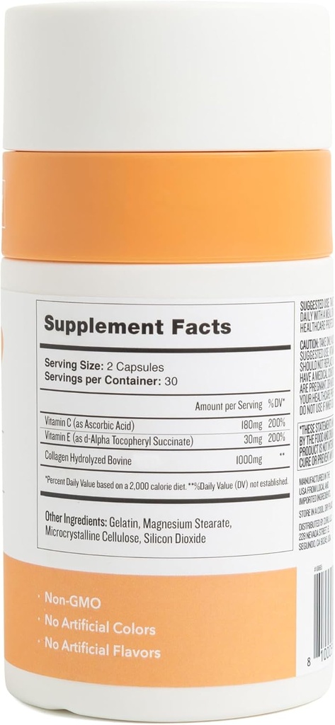 Health by Habit Collagen Supplement 2 Pack (120 Capsules) - Vitamin C & Vitamin E, 2000mg, Collagen Peptides, Superior Absorption, Support Your Skin, Non-GMO, Sugar Free (2 Pack) 3