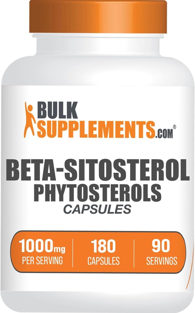 BulkSupplements.com Phytosterols Capsules - Phytosterols Supplement, Beta Sitosterol Capsules, Phytosterol 1000mg - Gluten Free, 2 Capsules per Serving, 180 Capsules (Pack of 1) 2
