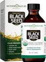 Mother Nature USDA Organic Black Seed Oil – Cold Pressed, Unrefined & Vegan Nigella Sativa, High Thymoquinone (2%+), Omega 3 6 9 for Immune, Joint & Heart Support, Hair & Skin, Non-GMO, 4oz 2