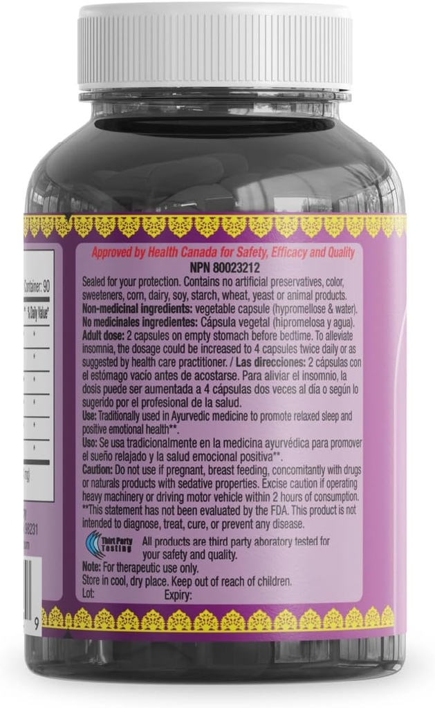 Sewanti Ayurvedic Stressnil Capsules - Herbal Relaxation Supplement- High Potency Extract Capsules 500mg 3