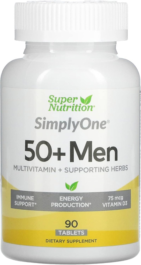 SuperNutrition SimplyOne Multi-Vitamin for Men 50+, 90 Count (Pack of 1) 2