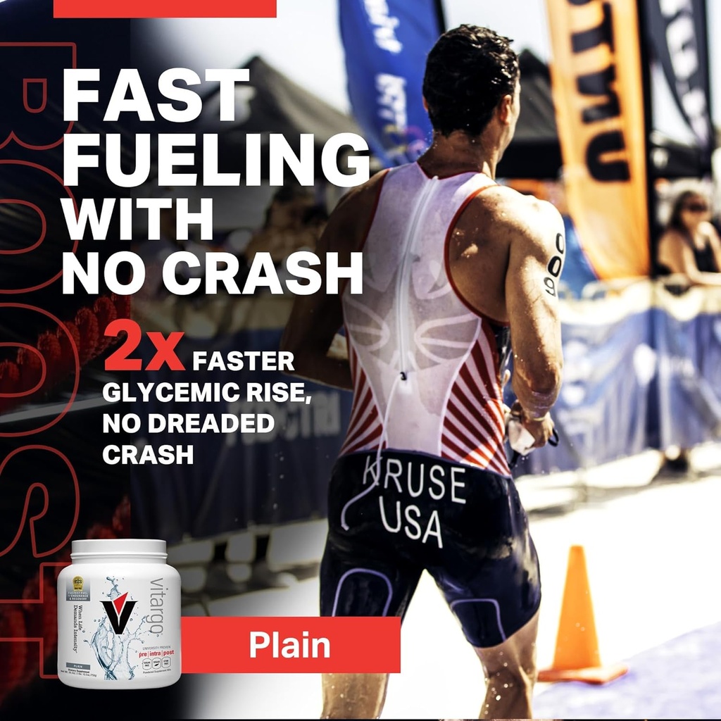 Vitargo Carbohydrate Powder | Feed Muscle Glycogen 2X Faster | 1 LB Unflavored Pre Workout & Post Workout Recovery Powder| Carb Supplement for Recovery, Endurance, Gain Muscle Mass 6