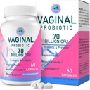Vaginal Probiotics, PH Balance for Women, 70 Billion CFUs Womens Probiotic for Vaginal Health, Urinary, Odor Control, Flor, Ph Balance & Hormone, with Prebiotic & D-Mannose - Shelf Stable, 60 Caps 2