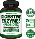 Digestive Enzymes with Probiotics - Multi Enzyme Nutritional Supplement - Acidophilus Bromelain Papaya Papain Lipase & Lactase - Improve Digestion - 120 Pills - Arazo Nutrition 3