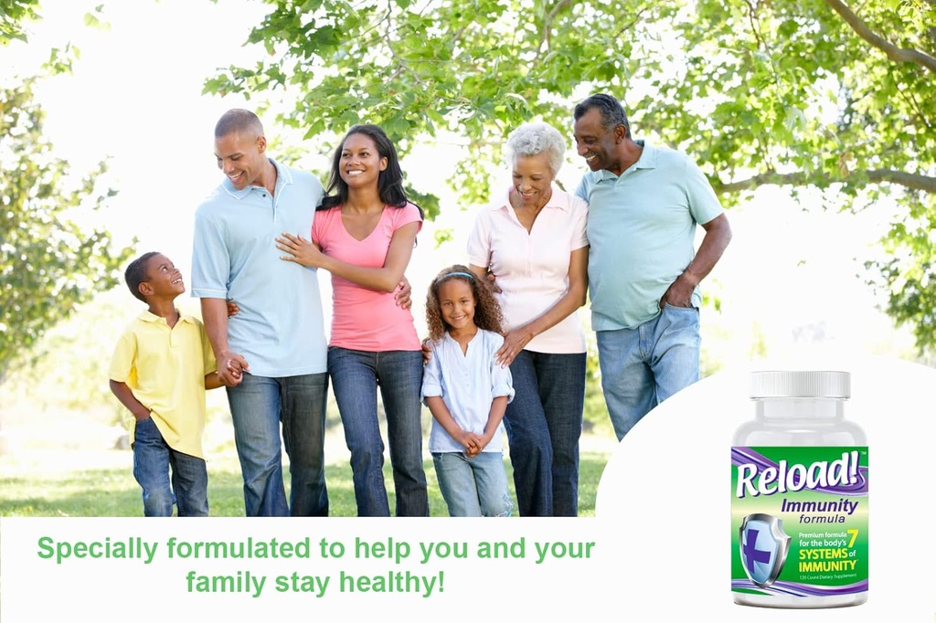 Reload! Immunity Antioxidant, Echinacea, Vitamins A, C, D, Zinc, Selenium, Ginkgo, Aloe, Probiotic/Prebiotic, Fenugreek Capsule 120ct, 30 Day Supply 6
