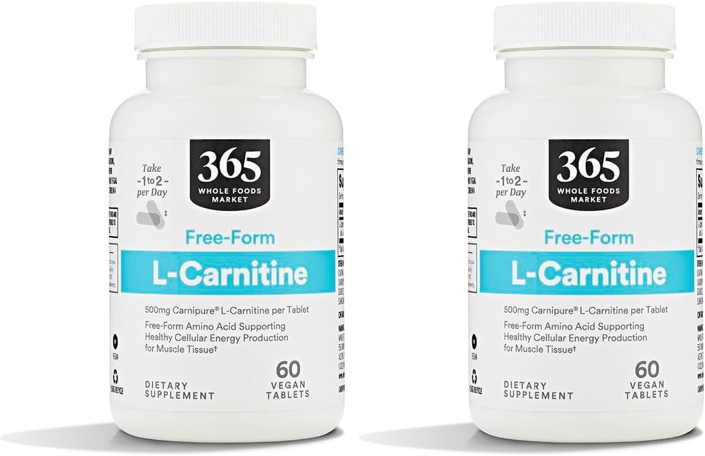 Whole Foods Market, L Carnitine 500mg, 60 ct (Pack of 2) 2