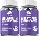 Melatonin 20mg Gummies for Adults (2 Packs) Extra Strength with L-Theanine, Ashwagandha, Magnesium, Turmeric, GABA, Lemon Balm and Chamomile for Supports Healthy Circadian Rhythm, Grape Flavor 2